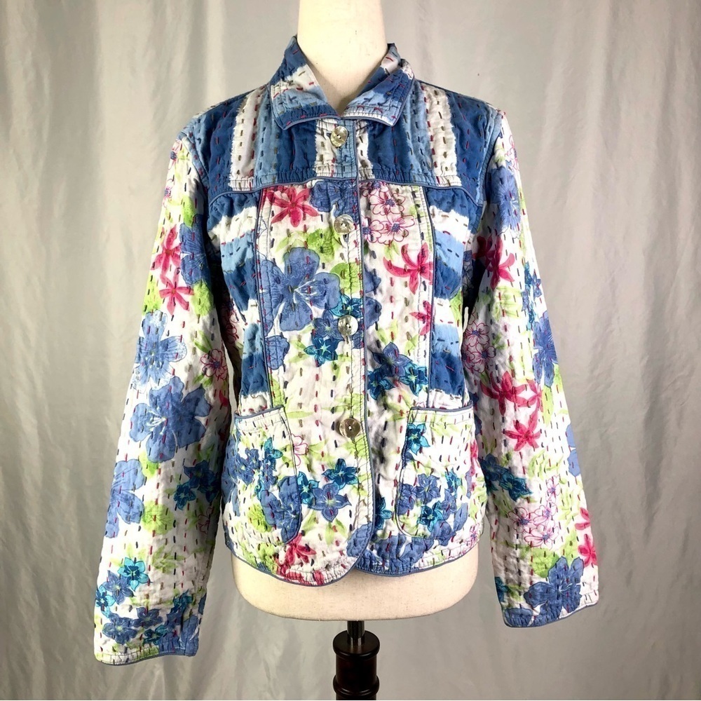 Parsley & Sage reversible quilted jacket coat cotton M